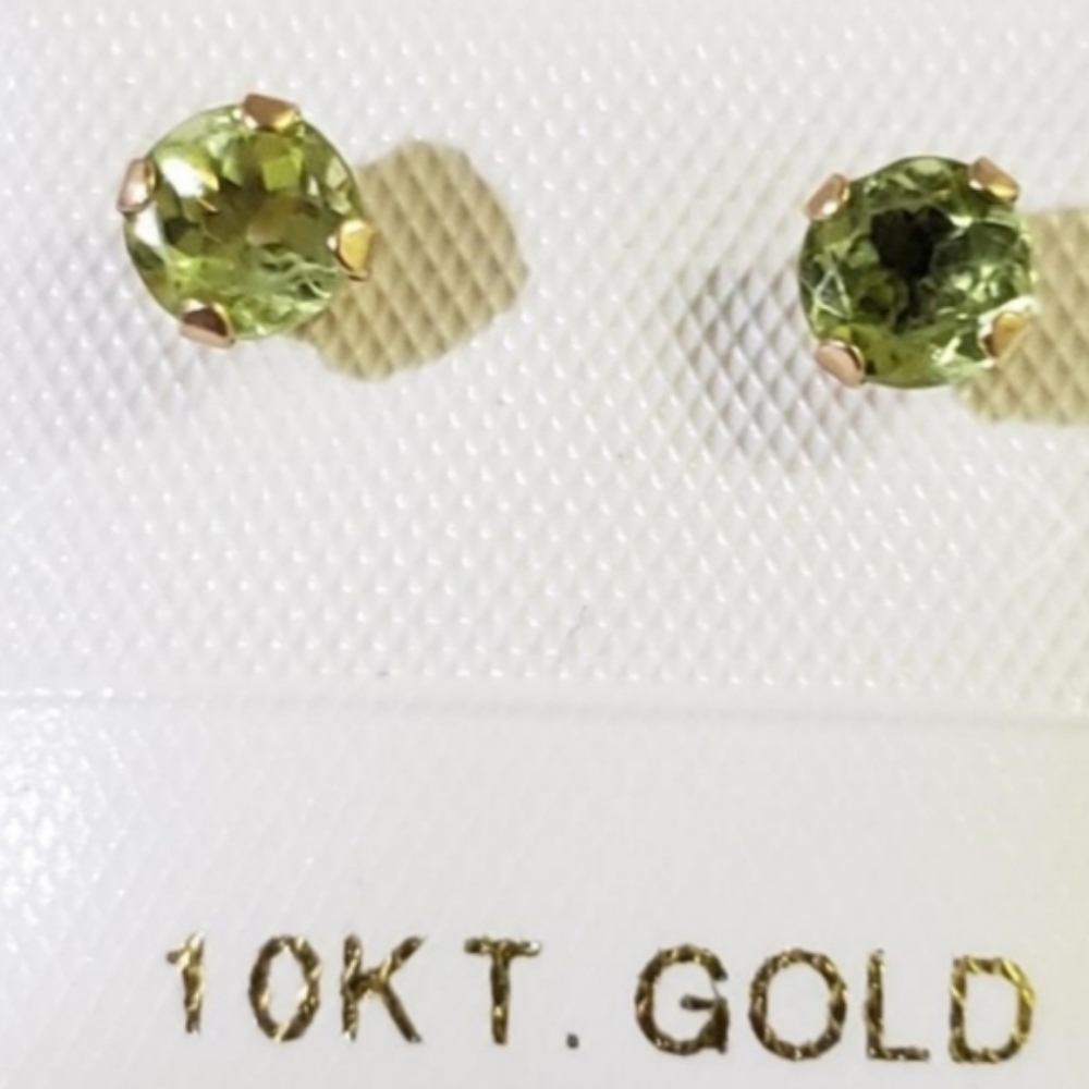Peridot Pierced Earrings
